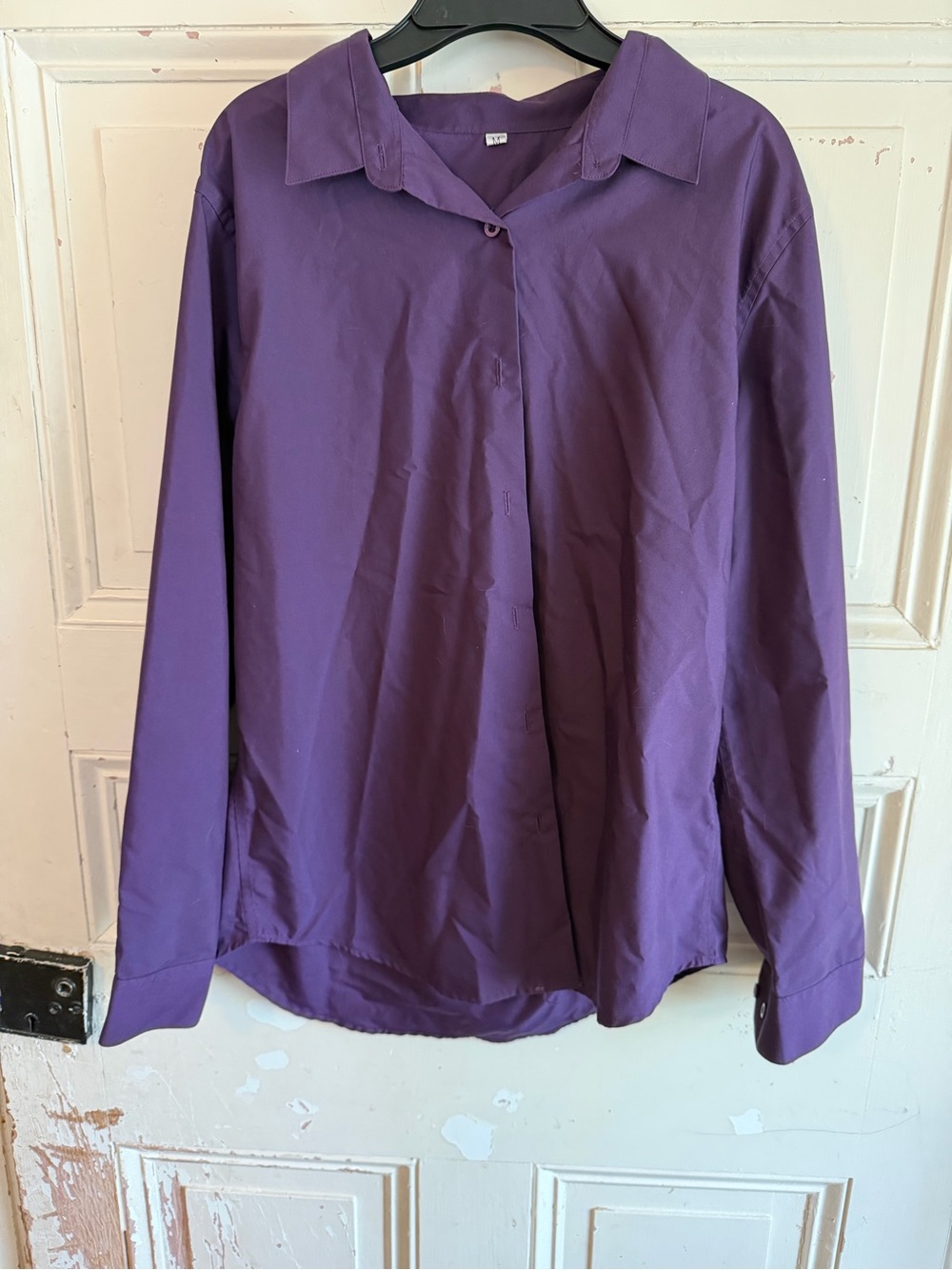 Amazon Women's Purple Button-Down Shirt